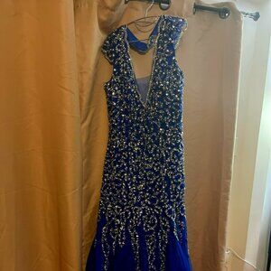 Crystal Cetacean Blue Prom Dress
